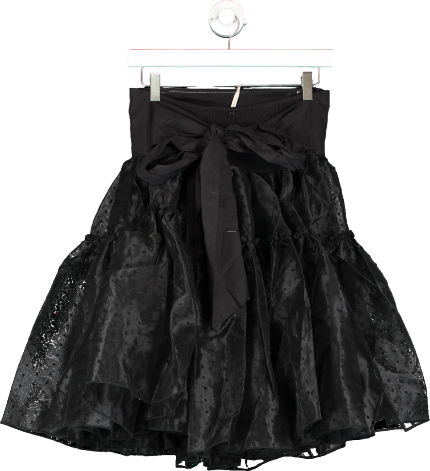 Free People Black Theo Spring Puff ball Dress UK L