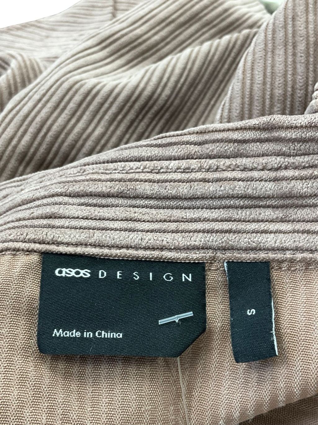 ASOS Brown Oversized Variegated Cord Shirt In Mink Co-ord UK S