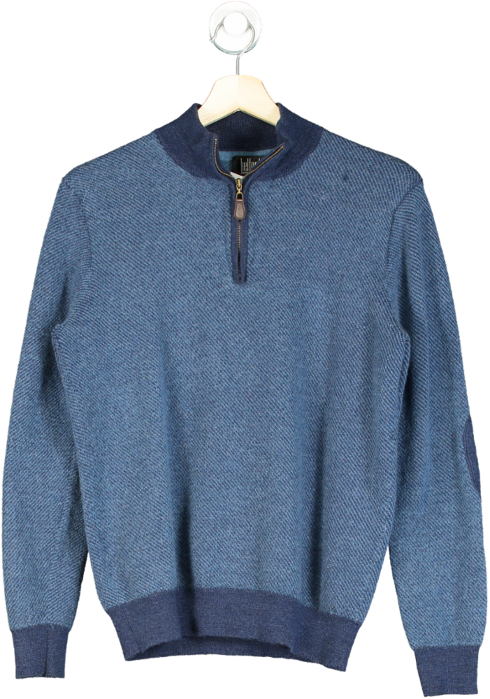 Belford Blue Half-Zip Sweater L