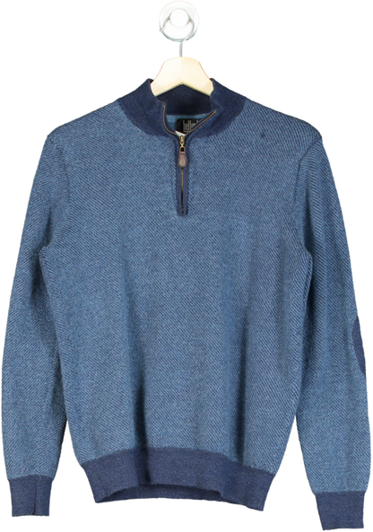 Belford Blue Half-Zip Sweater L