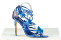 Sophia Webster Blue Metallic Vaness 100mm Butterfly Sandals UK 7