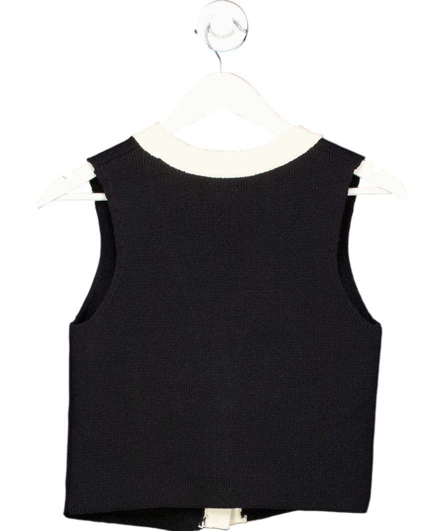 River Island Black Knitted Waistcoat UK S