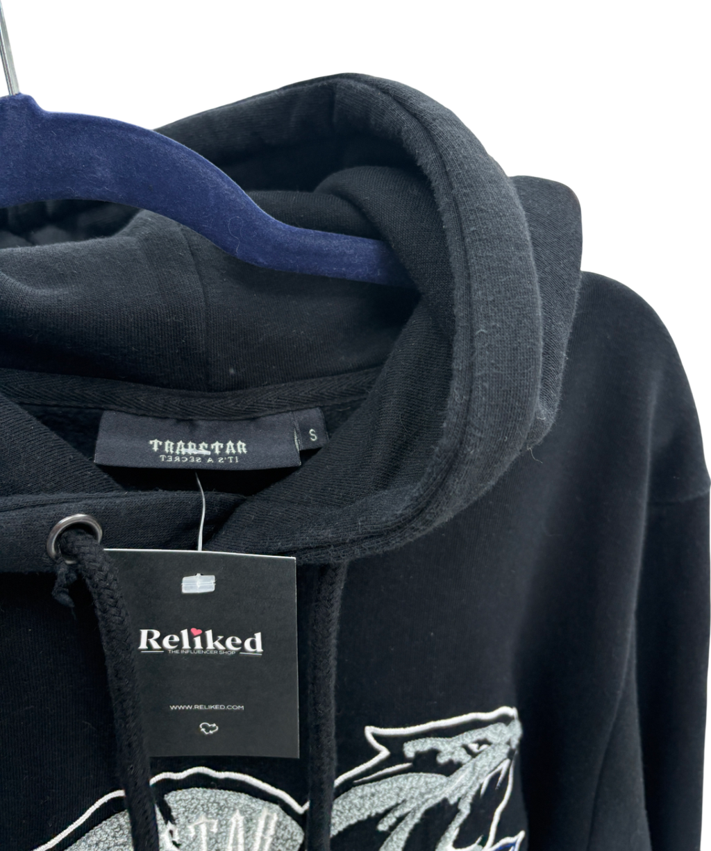 Trapstar Black London Shooters Hoodie And Joggers Tracksuit Set UK S