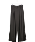 ME + EM Black Wool Blend Pleated Wide Leg Trousers UK 10