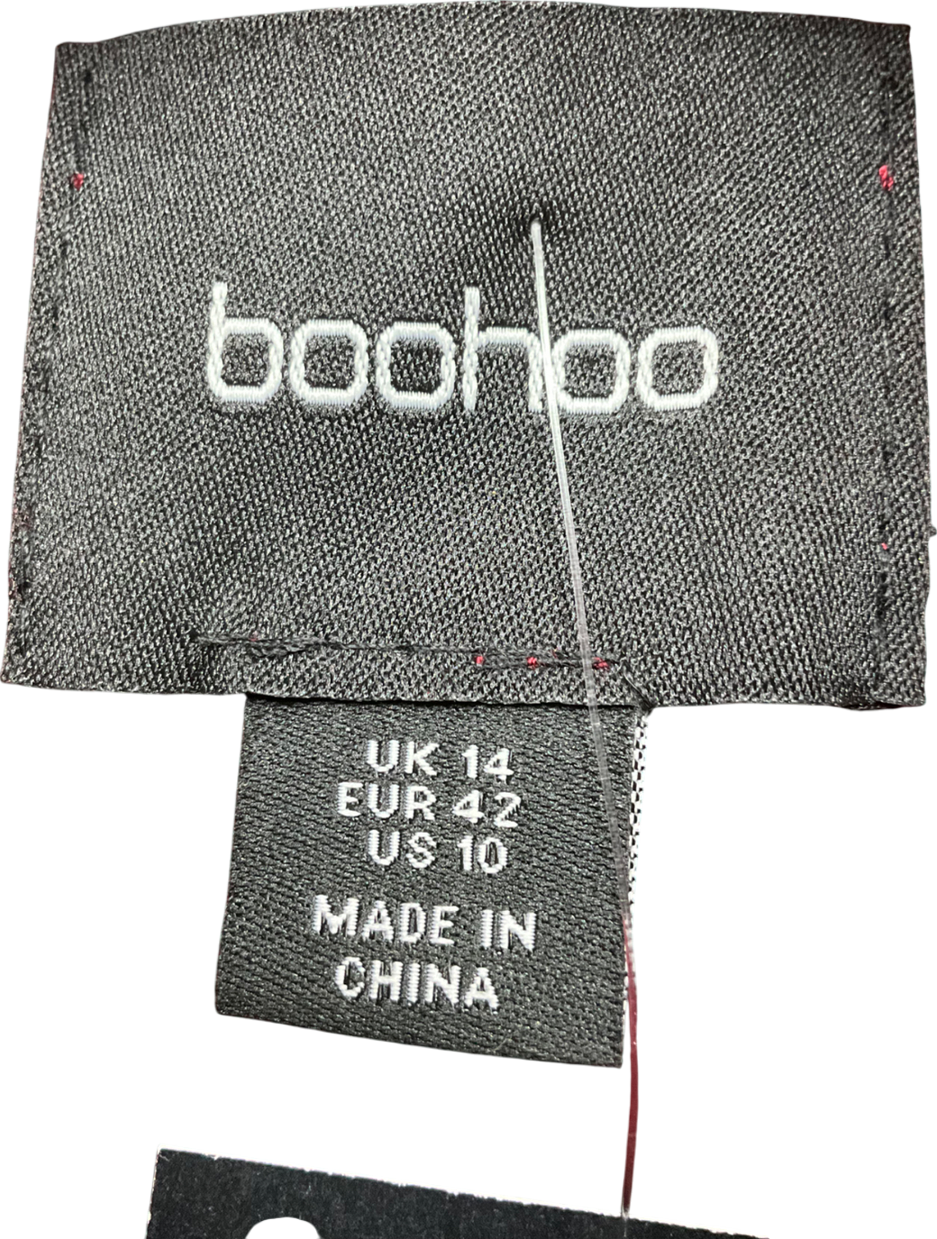 boohoo Red Padded Faux Leather Bomber Jacket UK 14