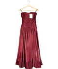 Aje Red Regent Strapless Dress UK 4