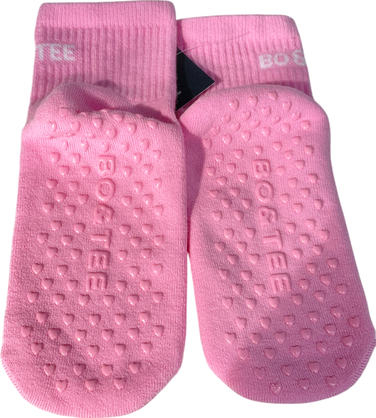Bo + Tee Pink Ribbed Socks One Size