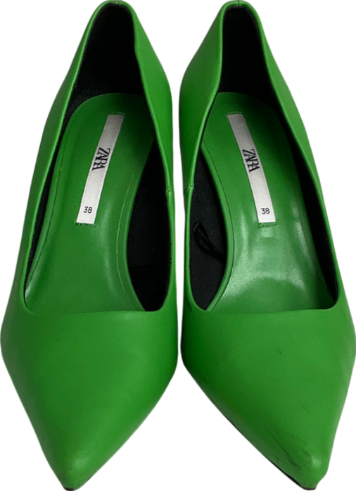 ZARA Emerald Green Heels UK 5 EU 38 👠
