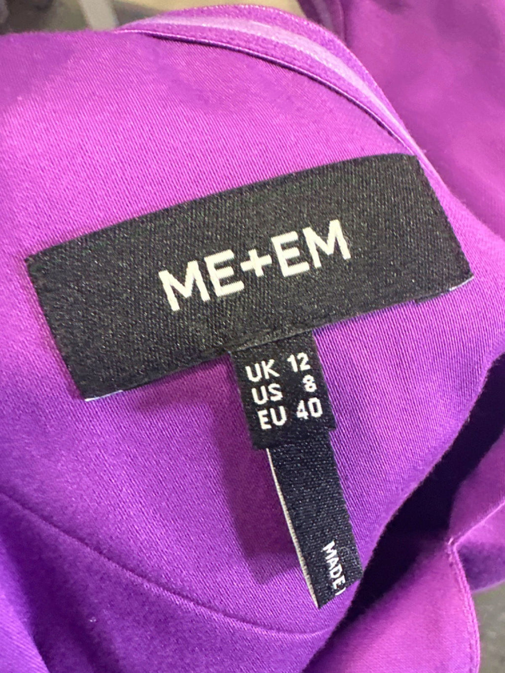 Me+Em Purple Asymmetric One-Shoulder Midi Dress UK 12