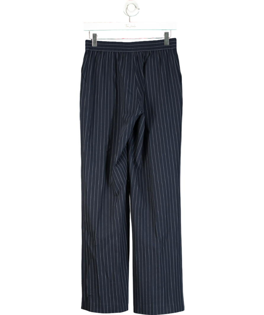 Helene Berman Blue Pinstriped Stretch Waistband Trouser UK S