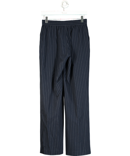 Helene Berman Blue Pinstriped Stretch Waistband Trouser UK S