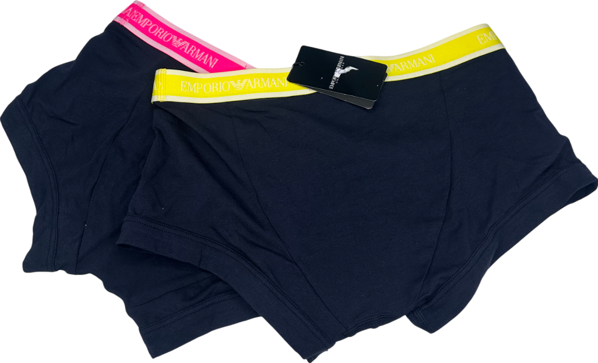 Emporio Armani Blue Boxer Briefs With Core Logo Waistband UK S