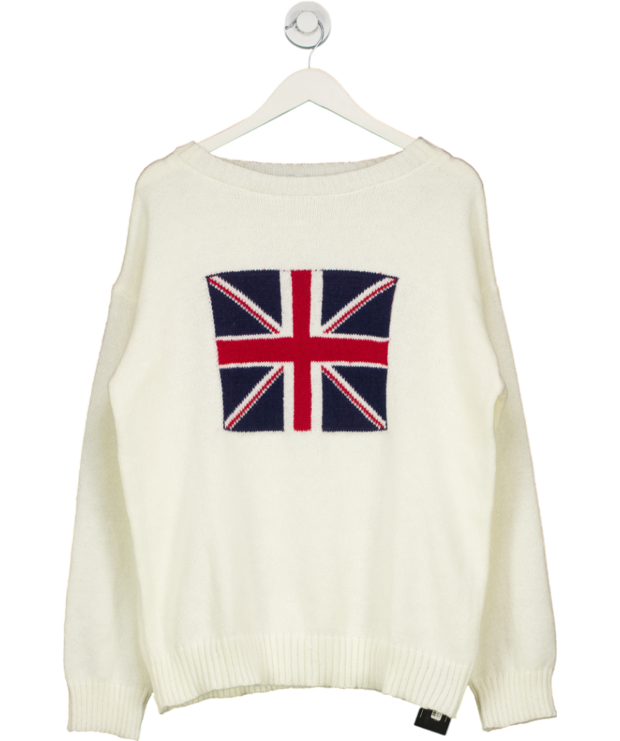 Cream Union Jack Sweater UK L