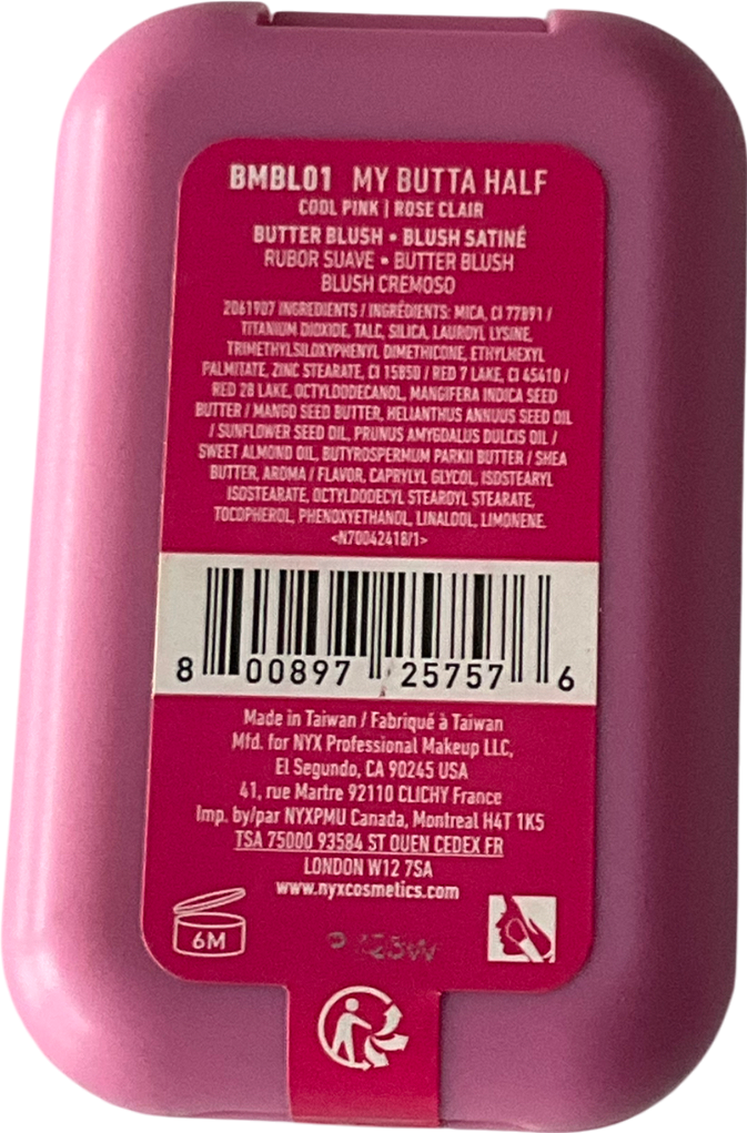NYX Buttermelt Blush Cool Pink 5g