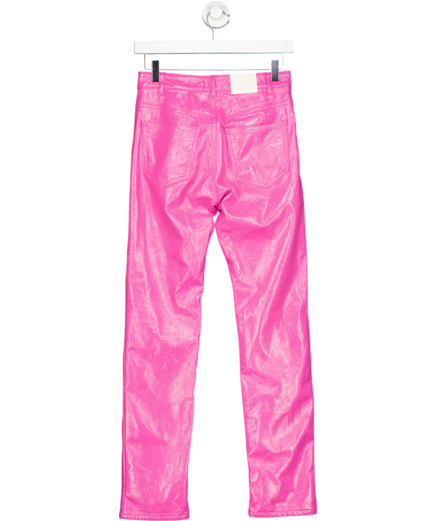 FIORUCCI Pink Yves Cigarette Vinyl Jeans W26