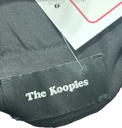 The Kooples Black Velvet Trim Trousers UK 10