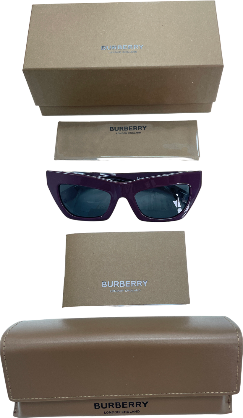 Burberry Be4405 Cat Eye-frame Acetate Logo arm Sunglasses In Case & Box