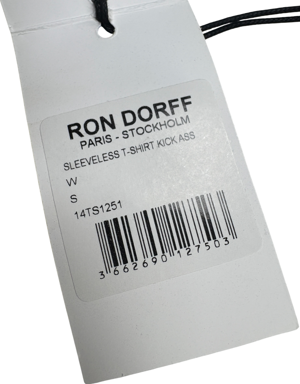 Ron Dorff White Cotton Kick Ass Sleeveless T-shirt UK S
