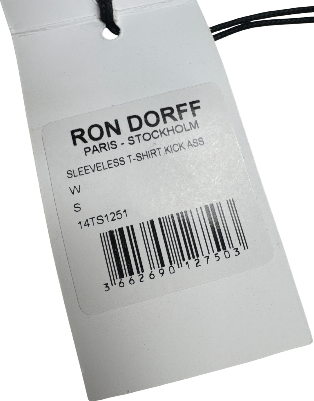 Ron Dorff White Cotton Kick Ass Sleeveless T-shirt UK S