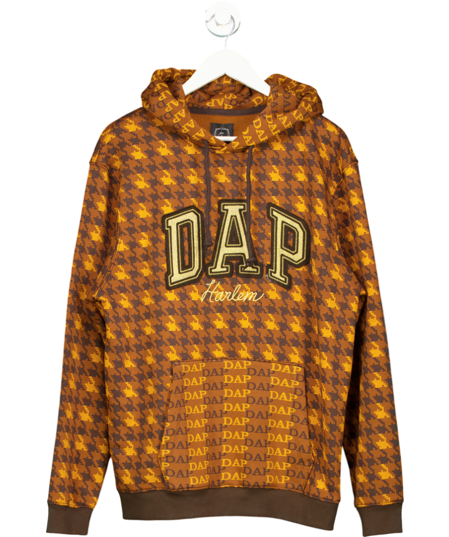 Gap X Dap Orange Brown Dapper Dan Logo Hoodie UK M