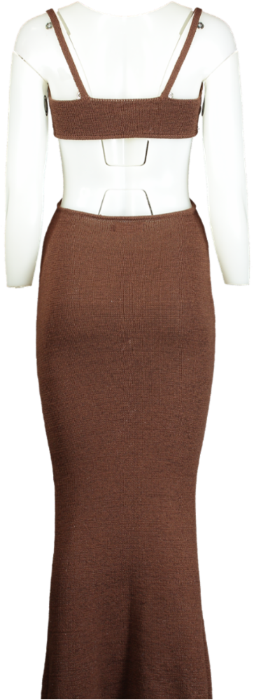 Babyboo Brown Cut-Out Maxi Dress S
