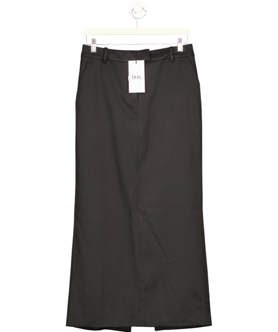 BOA Black Double Waistband Relaxed Maxi Skirt UK S