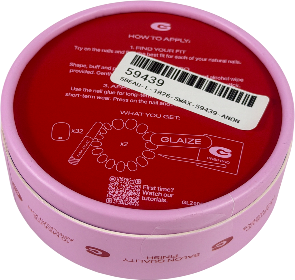 Glaize Press On Nails Gold Reverse French 32