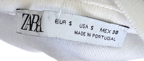ZARA White Short Sleeve Cotton T-shirt UK S