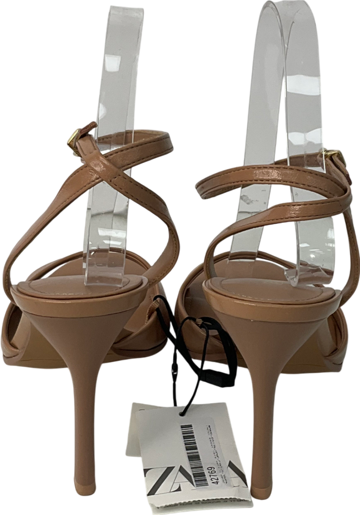 ZARA Nude Strappy Heel UK 7 EU 40 👠