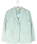 PANGAIA Blue Organic Cotton Oversized Tailored Blazer UK S