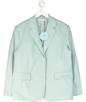 PANGAIA Blue Organic Cotton Oversized Tailored Blazer UK S