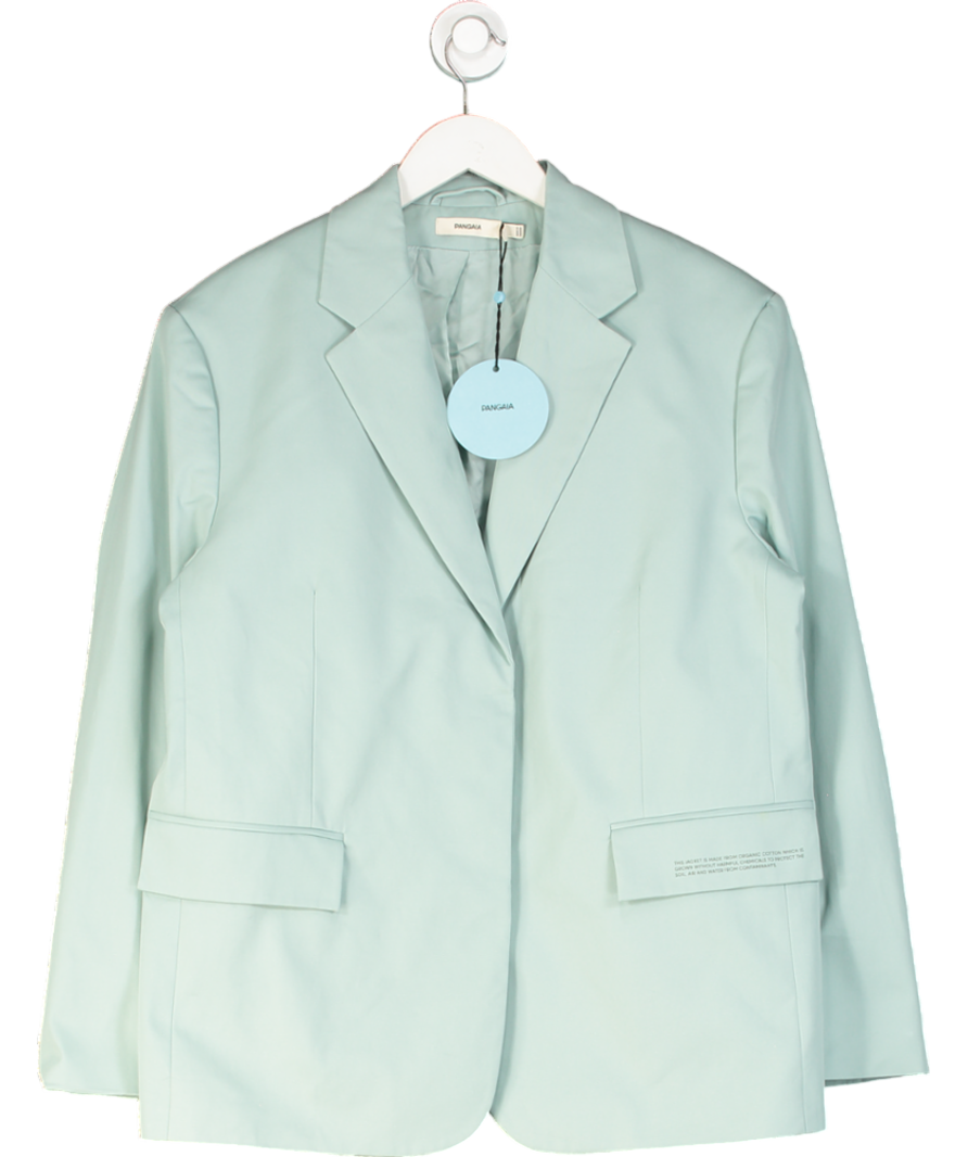 PANGAIA Blue Organic Cotton Oversized Tailored Blazer UK S