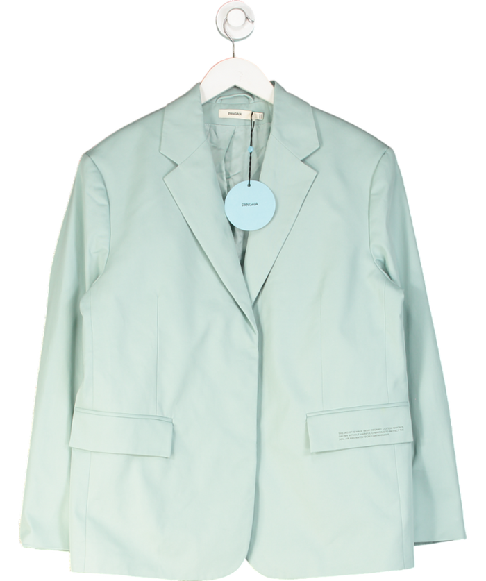PANGAIA Blue Organic Cotton Oversized Tailored Blazer UK S