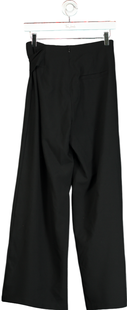 S.Deer Black Tailored Wide Leg Trousers UK S