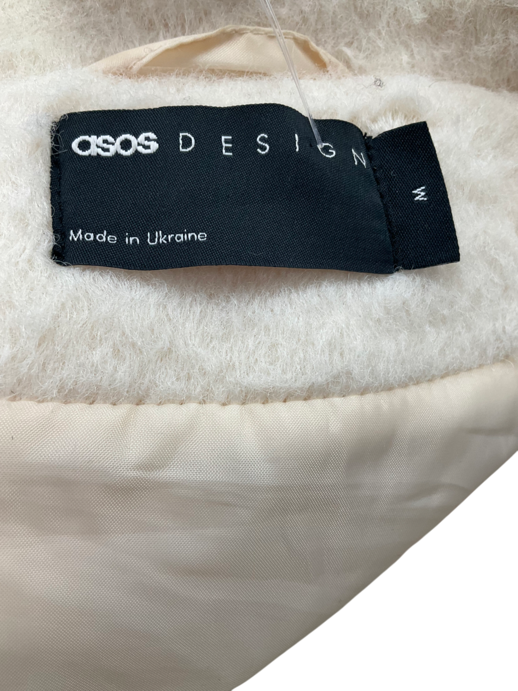 ASOS Cream Faux Wool Jacket UK M