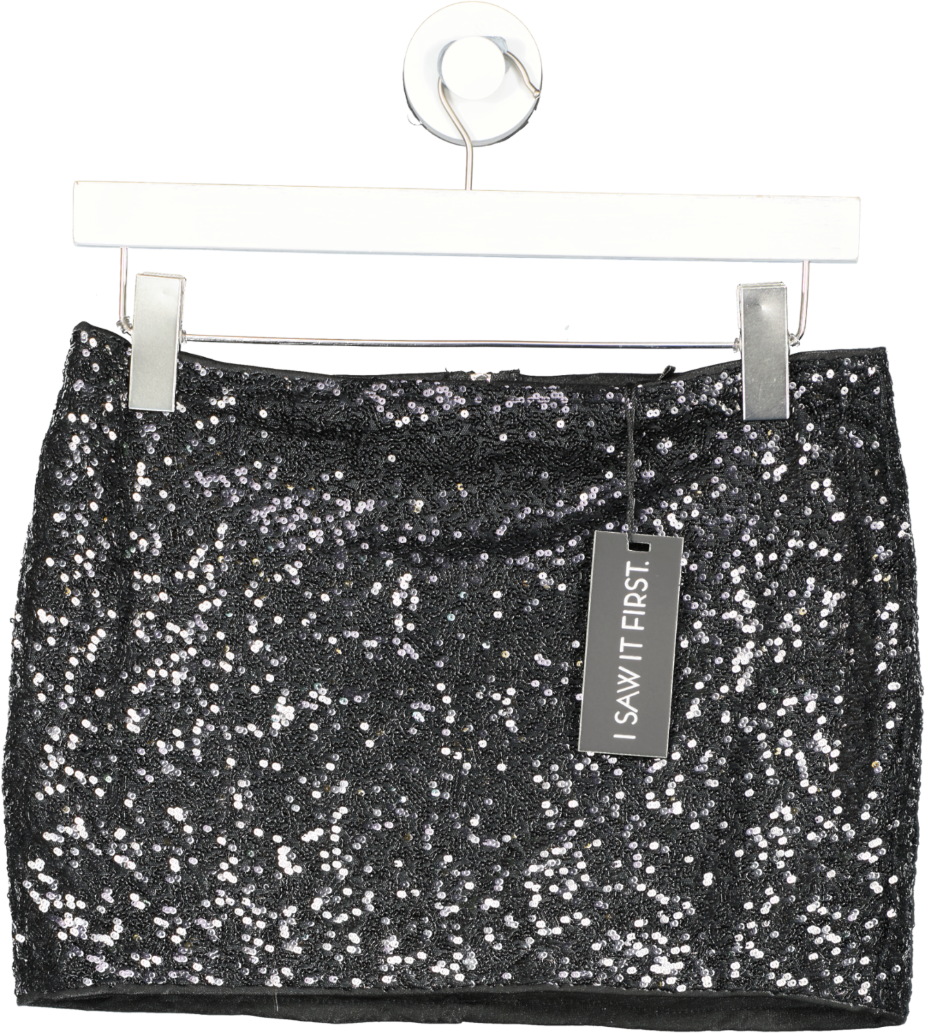 I saw it first Black Sequin Mini Skirt UK XXS