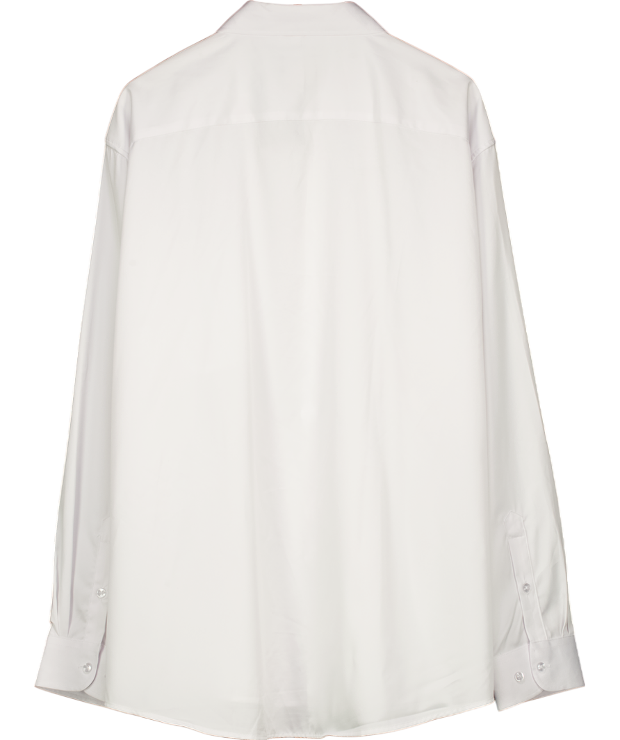 Flex Fashion White Button Through Shirt UK XXXL