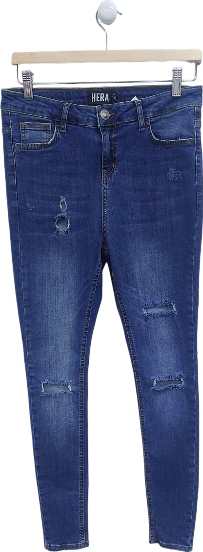 Hera Blue Distressed Skinny Jeans W30 S