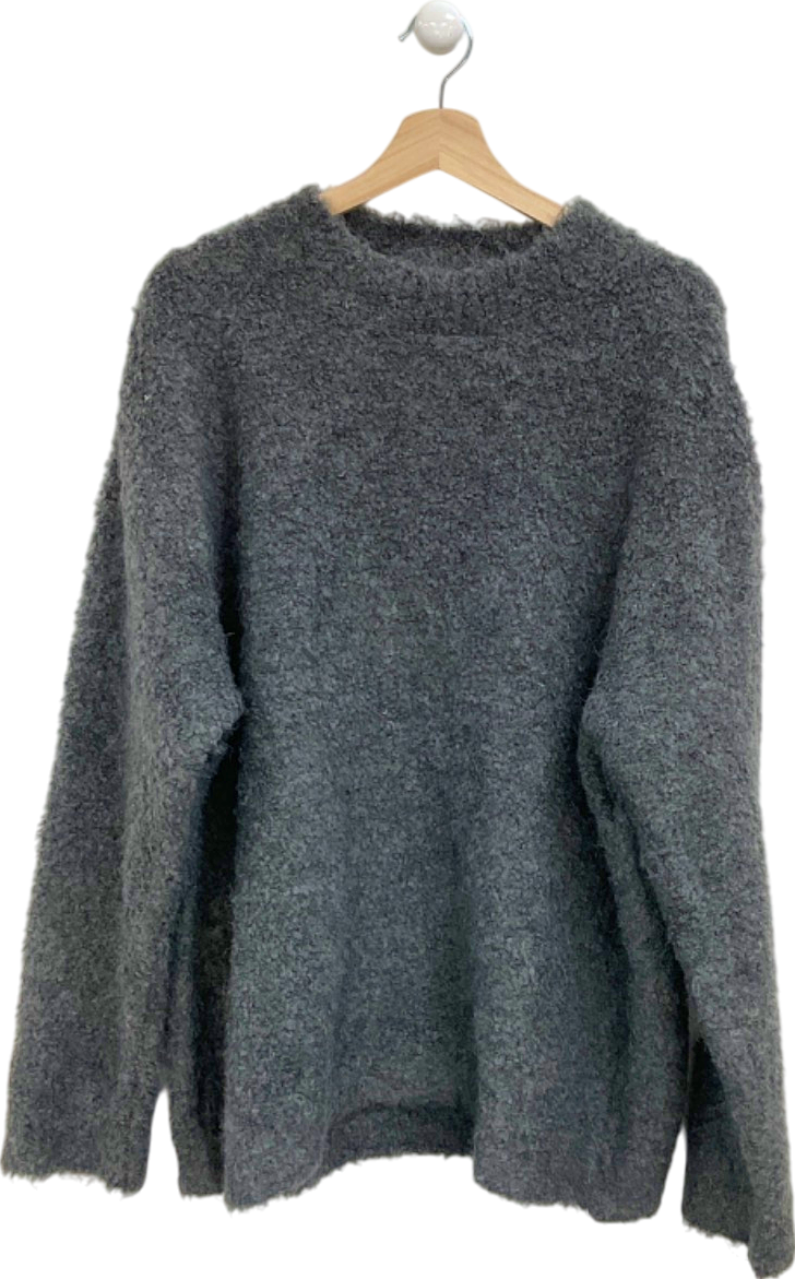 PrettyLittleThing Grey Plus Bobble Knit Oversized Jumper UK XL