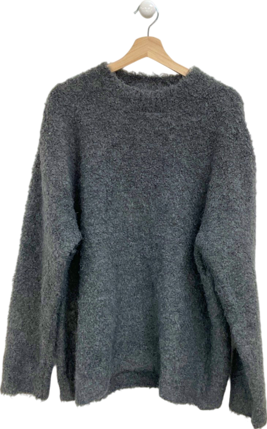 PrettyLittleThing Grey Plus Bobble Knit Oversized Jumper UK XL