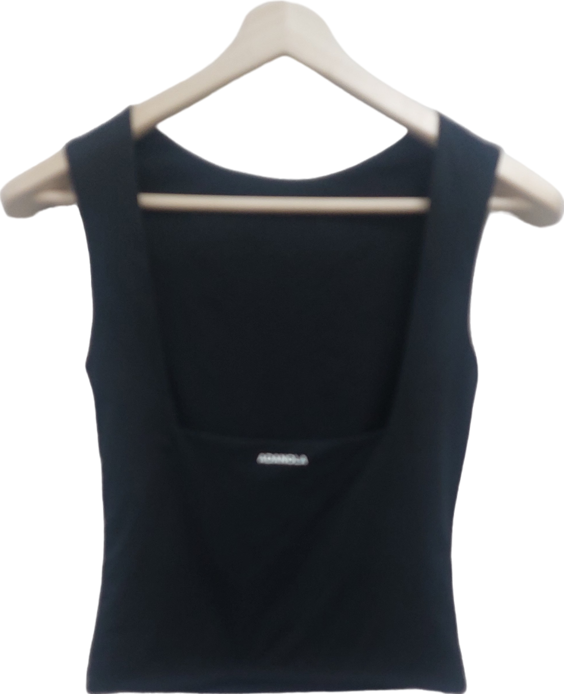 Adanola Black Square Neck Open Back Top UK S