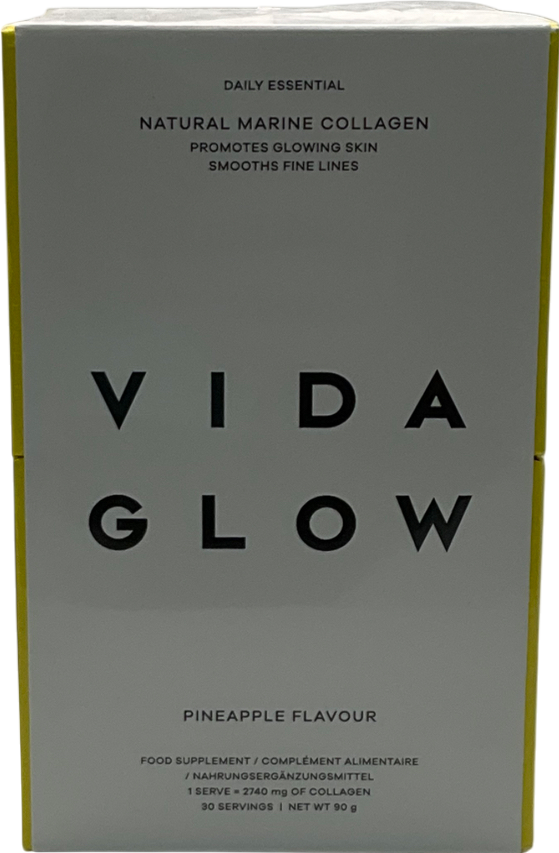 Vida Glow Natural Marine Collagen Sachets Pineapple 30 serivings