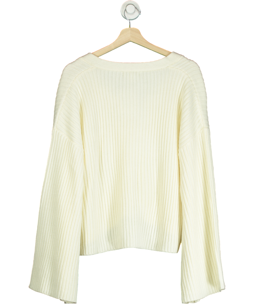 PRETTY LAVISH Cream Autumn Knit Cardigan UK M/L