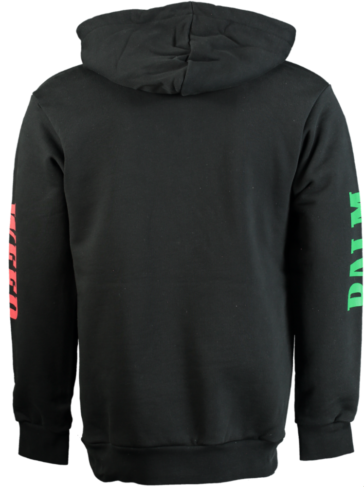 Palm Angels Black Money Weed Palm Hoodie UK S