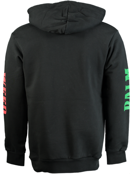 Palm Angels Black Money Weed Palm Hoodie UK S