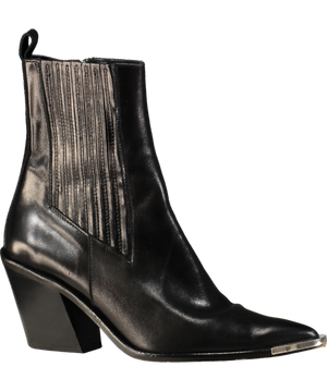 Warehouse Black Premium Real Leather Toe Cap Western Boot UK 8 EU 41