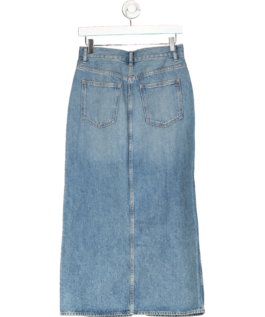 Madewell Blue Mid-blue Denim Midi Skirt W25
