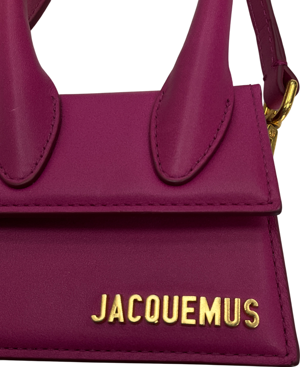 JACQUEMUS Pink Le Chiquito Leather Tote Bag