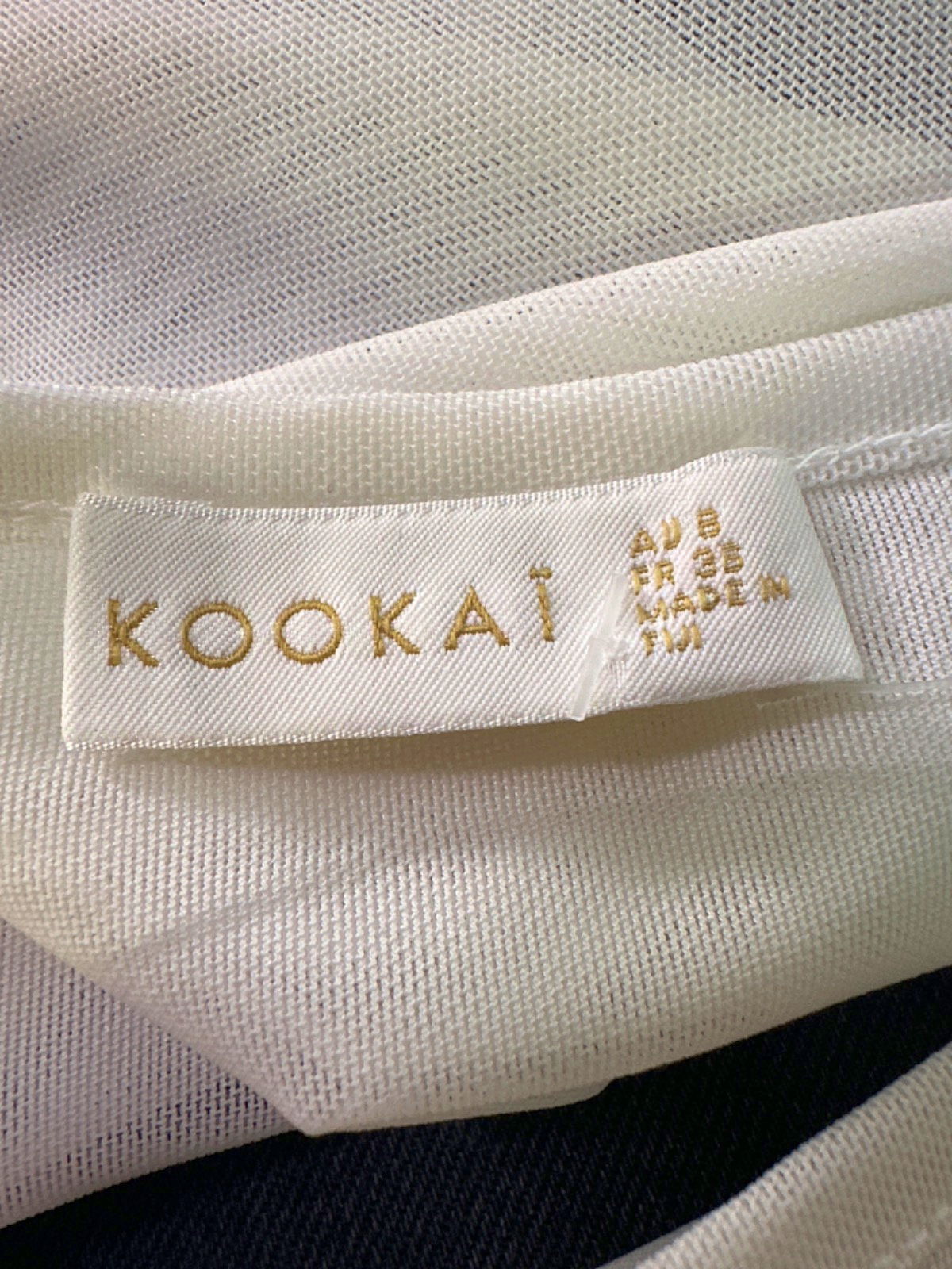 Kookai White Asymmetrical Sleeveless Top UK 8