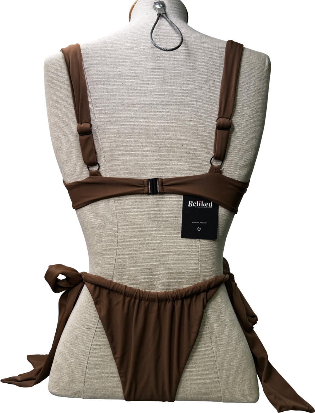 Faithful The Brand Brown 2-piece Esterel Bikini Set UK M